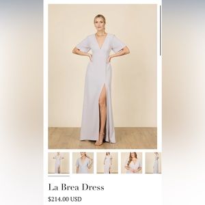 La Brea “Bridesmaid” Dress Dove Grey - Park and Fifth Co.